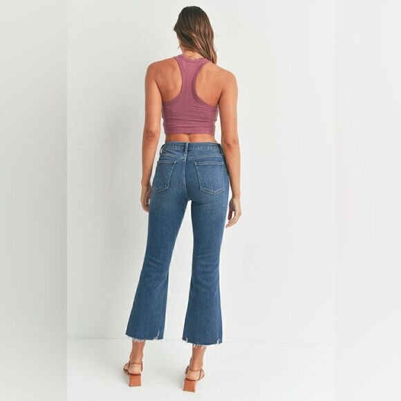 JBD Piper Cropped Flare Distressed - Picture 2 of 6